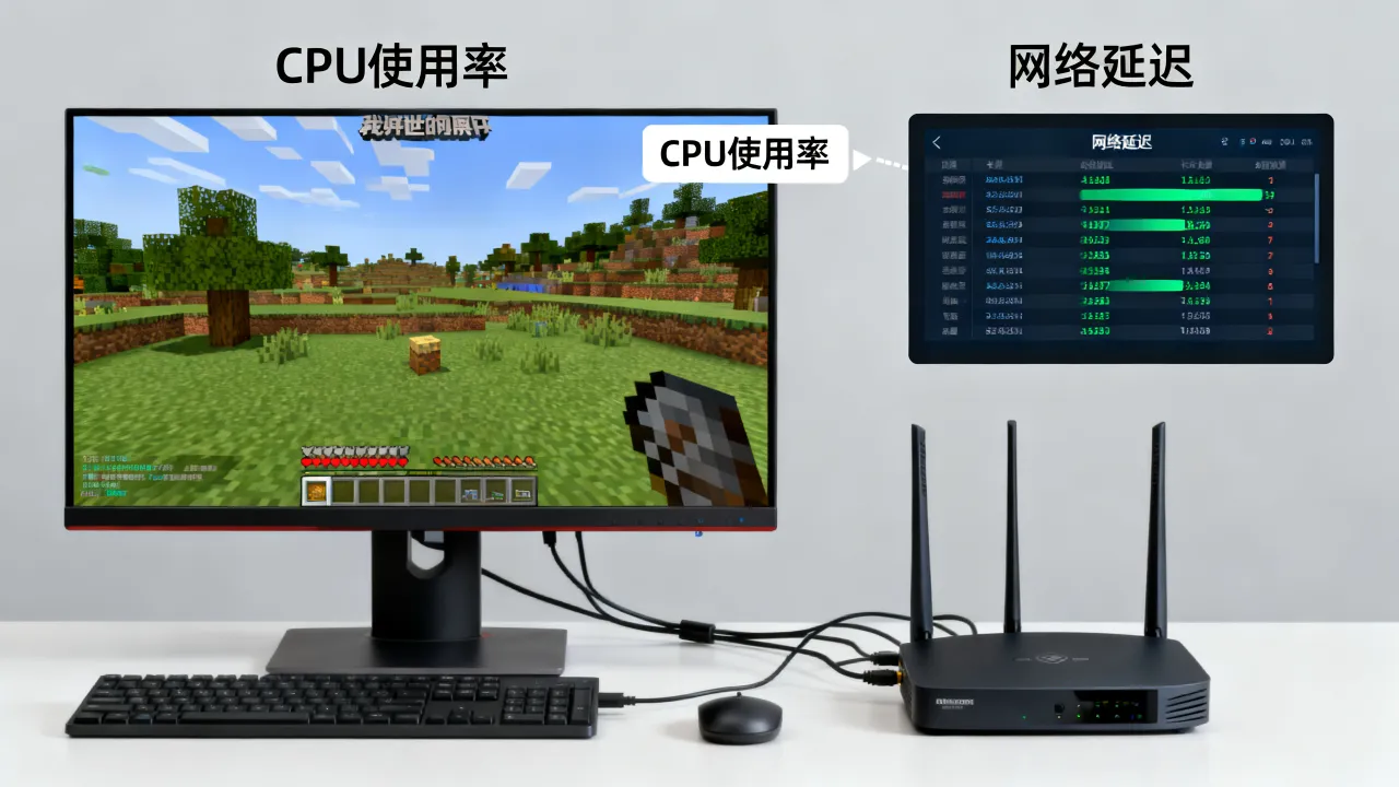 我的世界服务器卡顿是网速问题还是电脑配置不行，如何解决