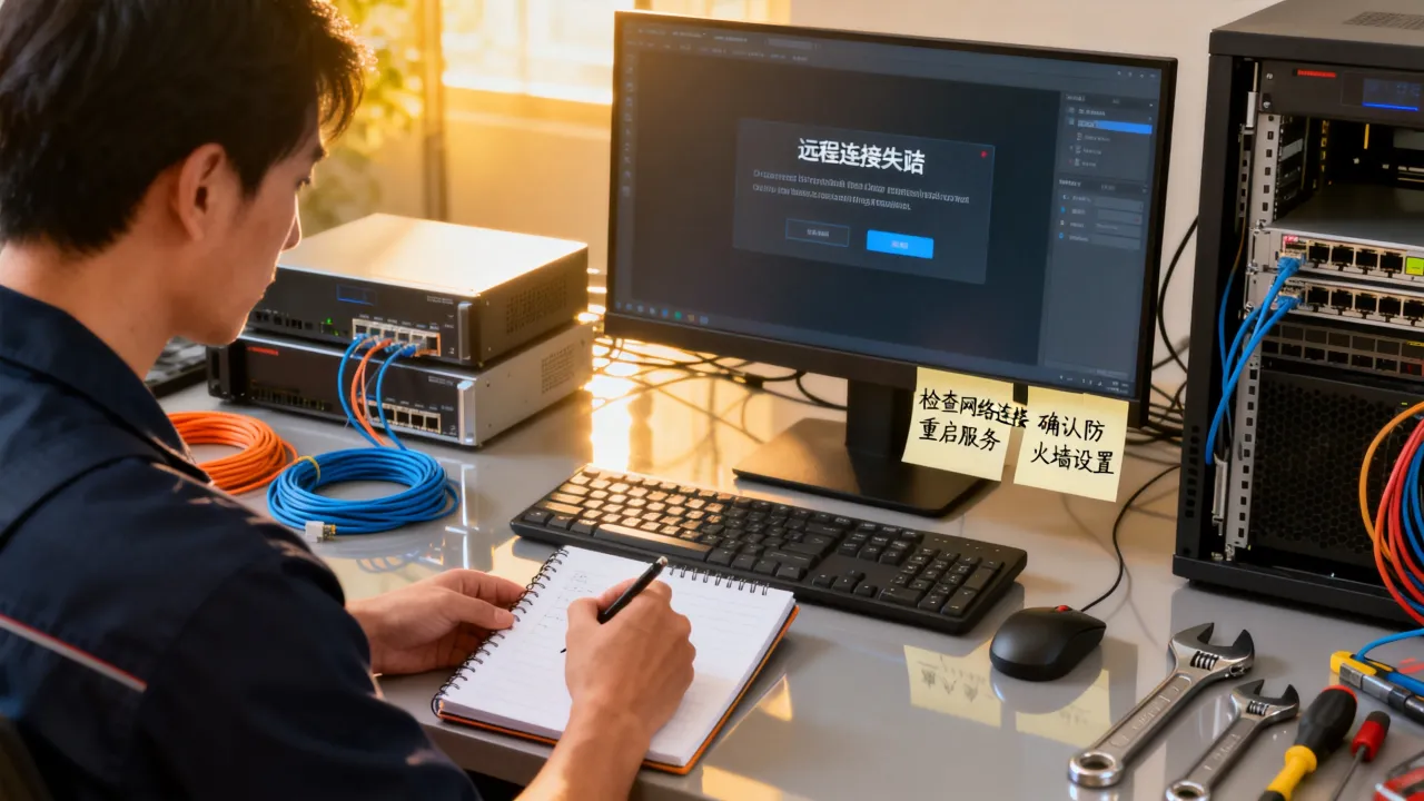 服务器运维进不去怎么解决,远程连接失败怎么办?