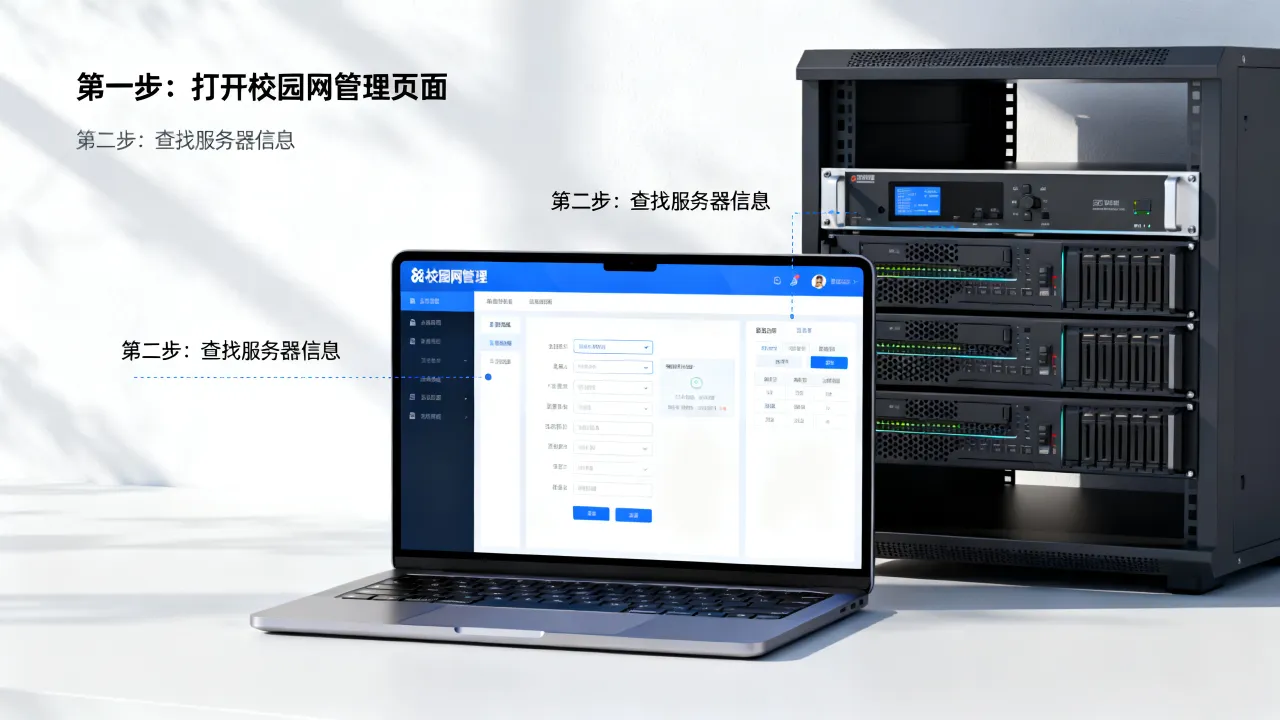 学校宽带服务器名称可以在哪里查看,怎么查询