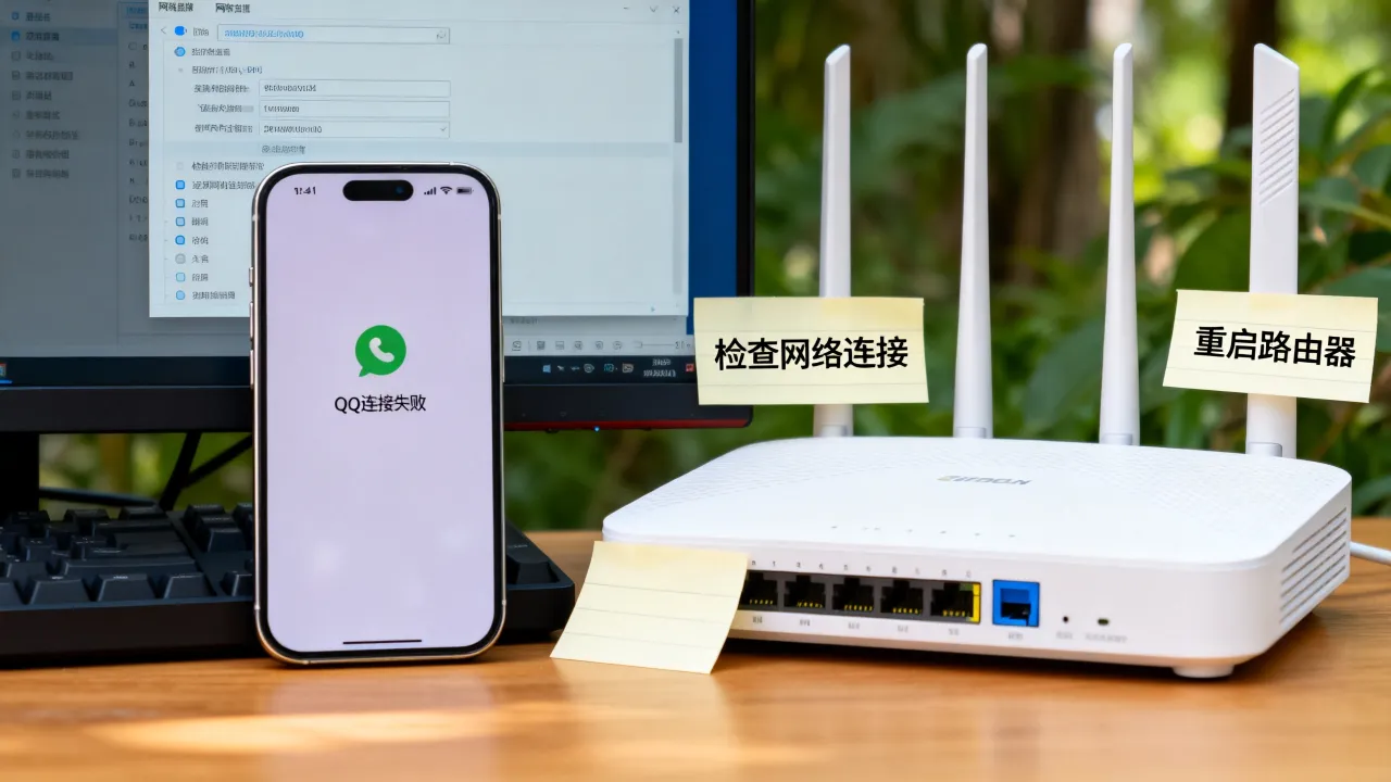 为什么qq没有数据连接到服务器,网络设置问题怎么解决