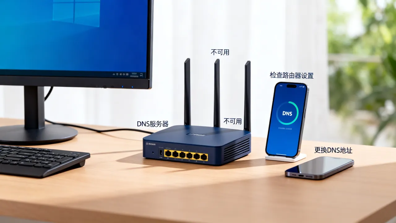 电信宽带DNS服务器不可用是什么意思，DNS服务器不可用怎么解决？