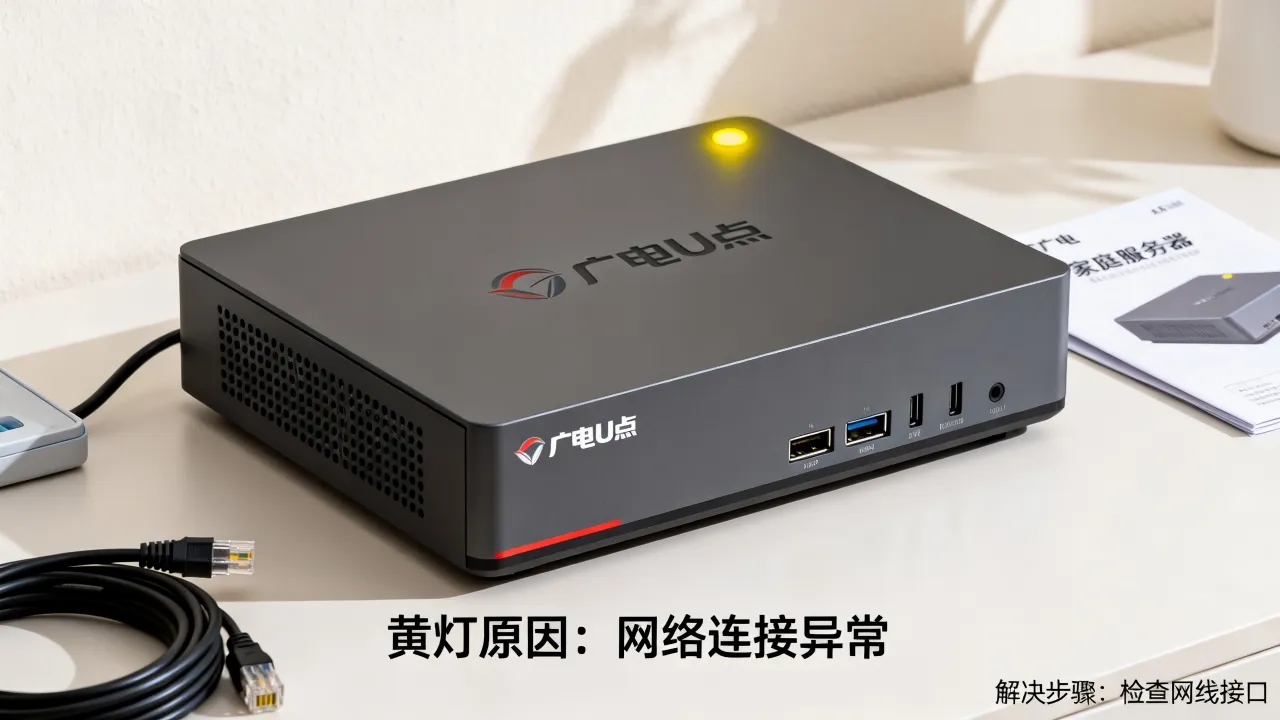 广电u点家庭服务器为什么会黄灯,广电U点家庭服务器黄灯怎么解决