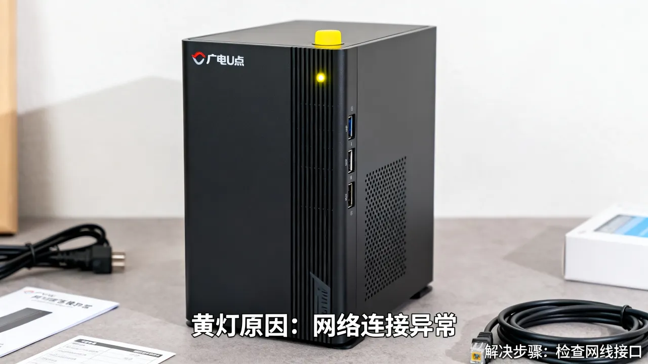 广电u点家庭服务器为什么会黄灯，广电U点家庭服务器黄灯怎么解决