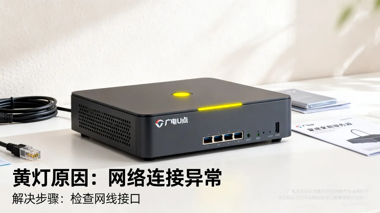 广电u点家庭服务器为什么会黄灯，广电U点家庭服务器黄灯怎么解决