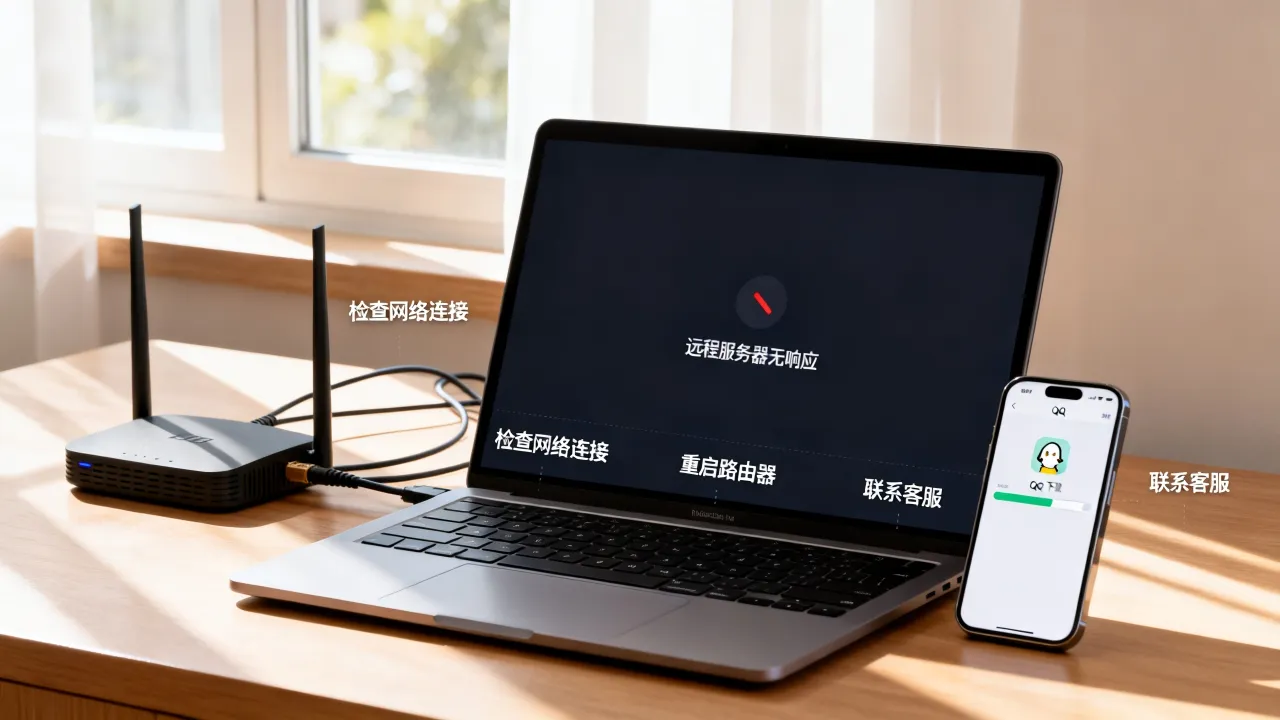 qq下载服务器为什么进不去，显示远程服务器无响应怎么办