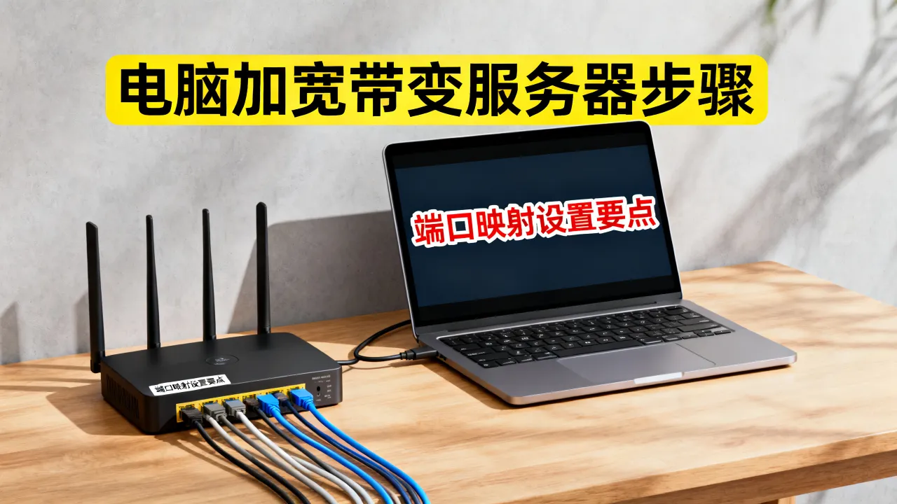 电脑加宽带能变服务器吗?,端口映射怎么设置