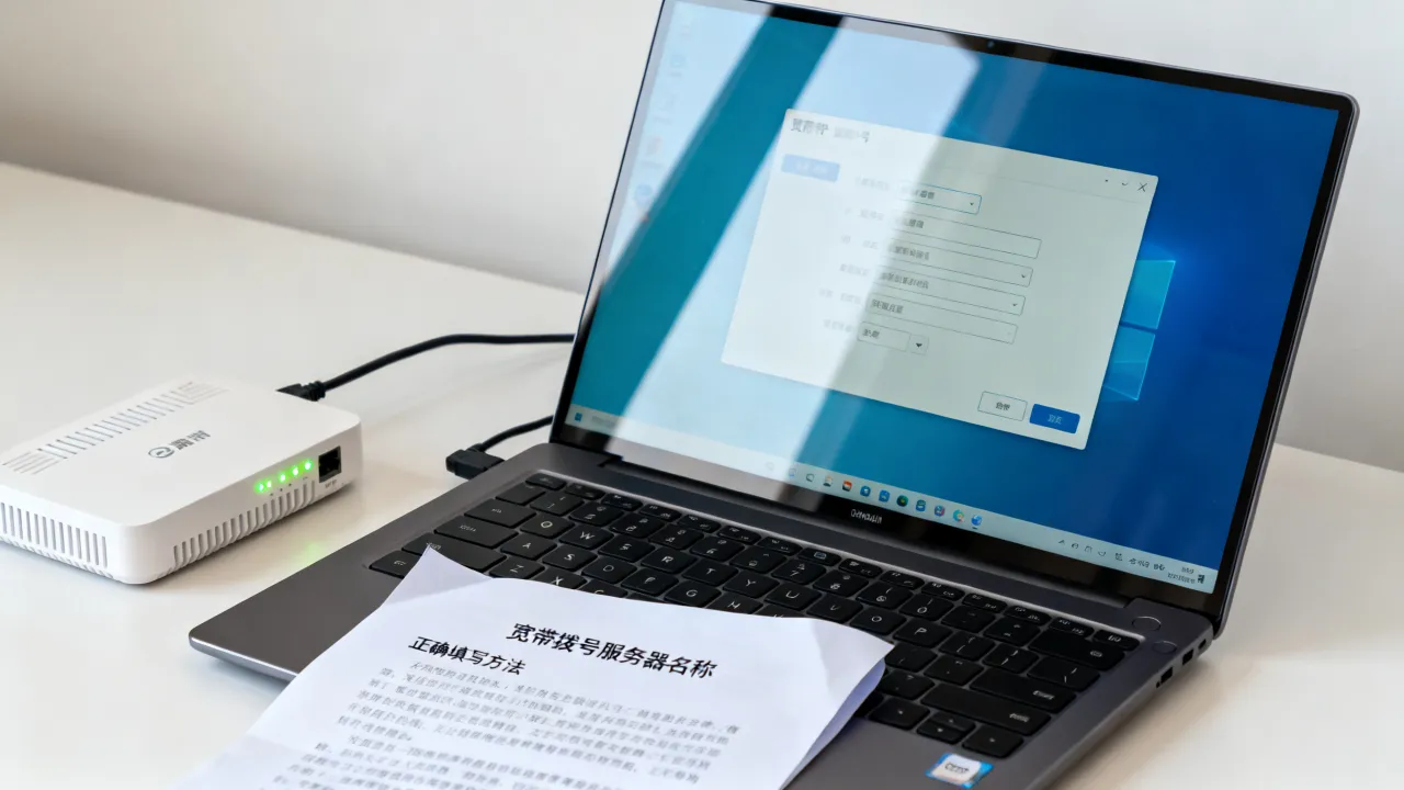 宽带拨号的服务器名称是什么，如何填写才正确？