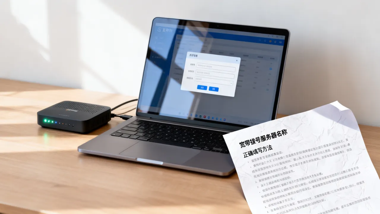 宽带拨号的服务器名称是什么，如何填写才正确？