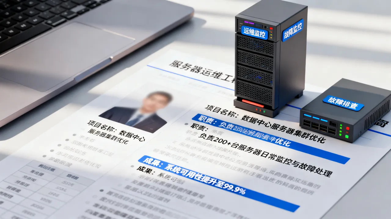 服务器运维工程师简历怎么写才加分？项目经验描述技巧