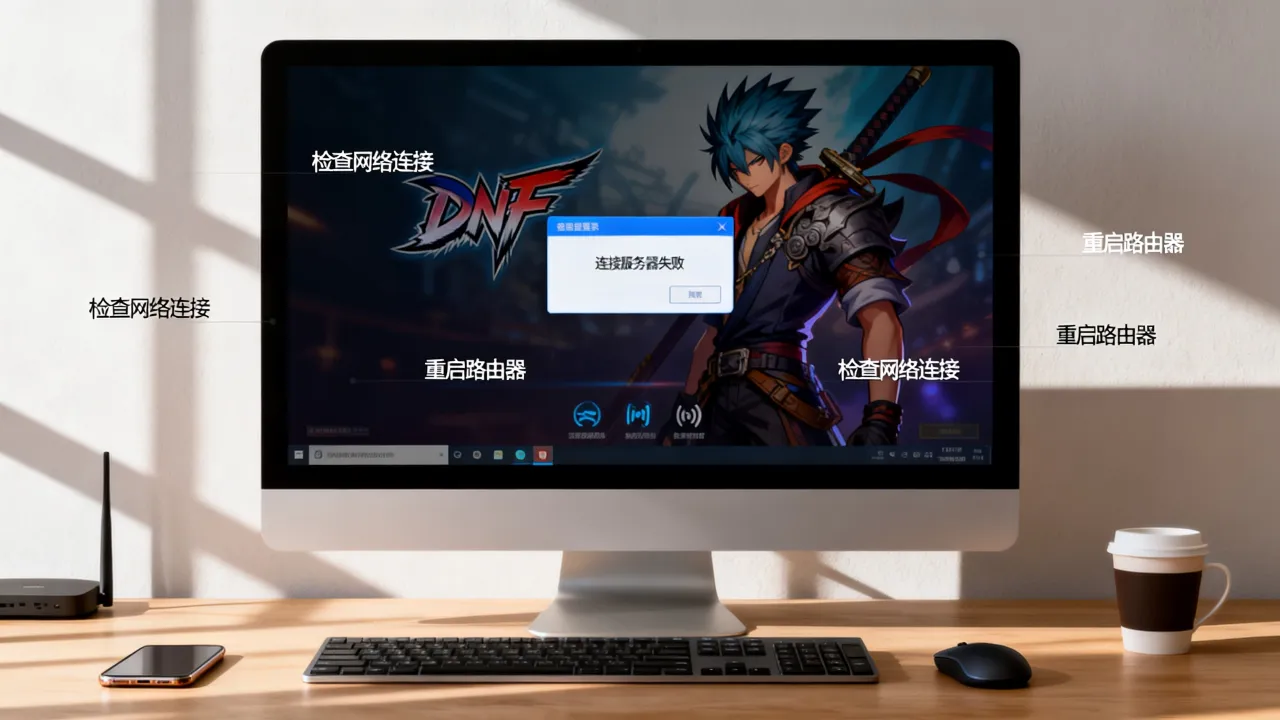 DNF为什么连接服务器失败怎么回事，登录不上游戏如何解决