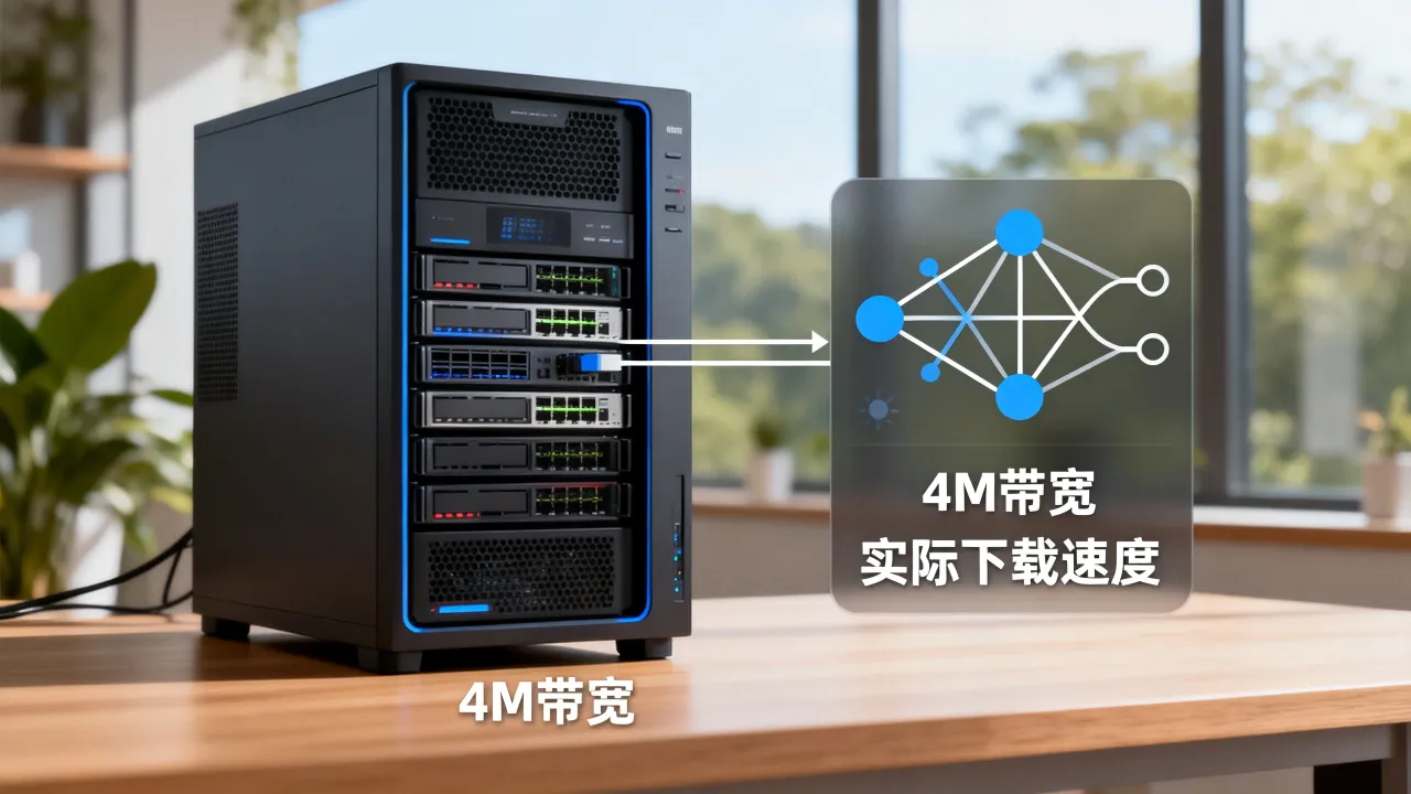 服务器4m带宽网速是多少兆？实际下载速度能跑多快？