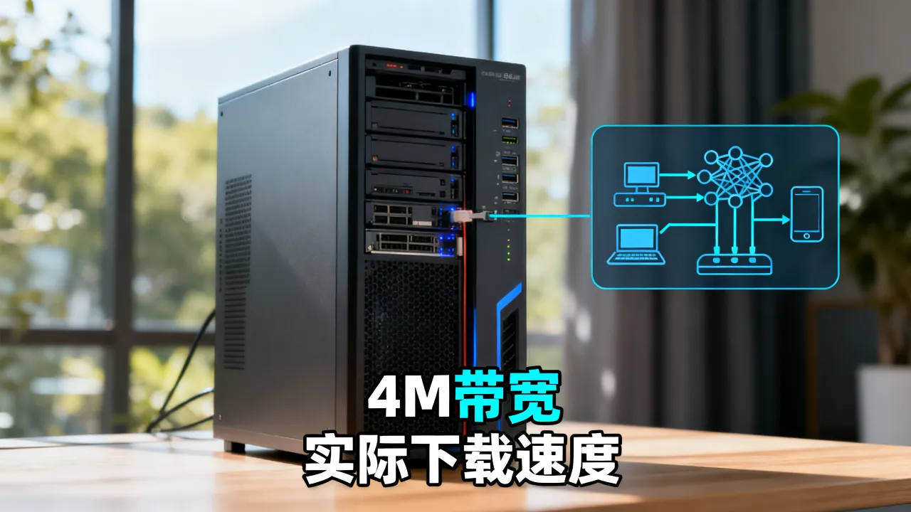 服务器4m带宽网速是多少兆？实际下载速度能跑多快？