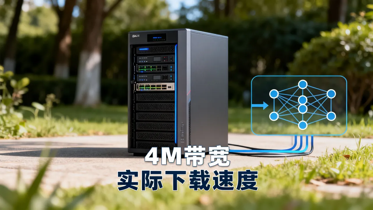 服务器4m带宽网速是多少兆？实际下载速度能跑多快？