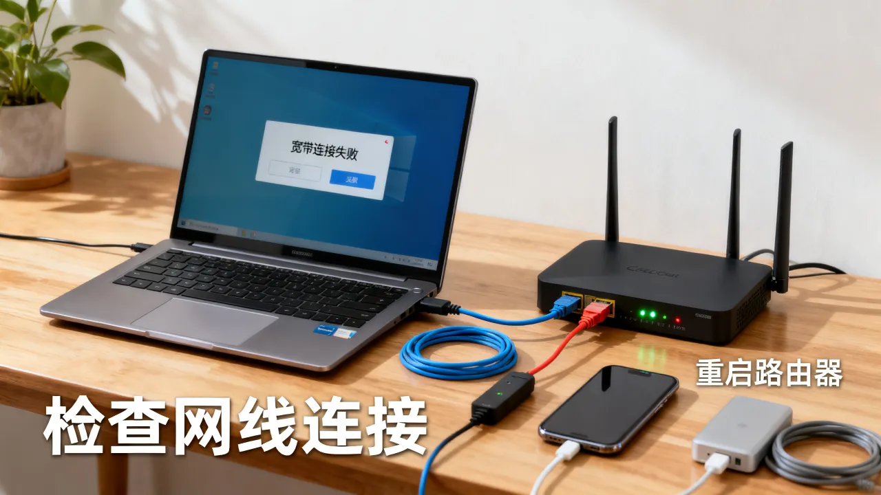 宽带未能找到服务器怎么办，宽带连接提示找不到服务器怎么解决