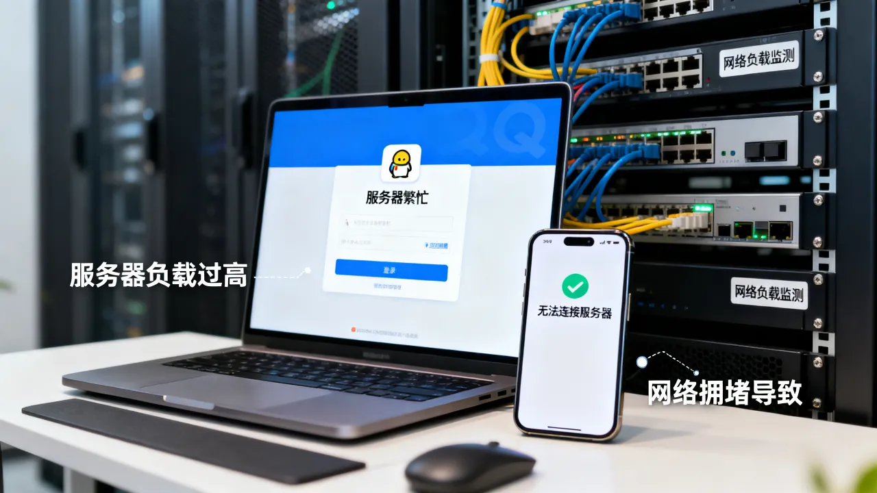 为什么QQ服务器忙，QQ服务器繁忙无法登录是什么原因