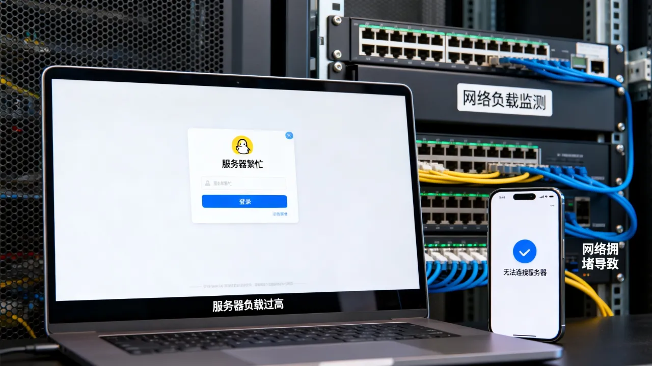 为什么QQ服务器忙，QQ服务器繁忙无法登录是什么原因