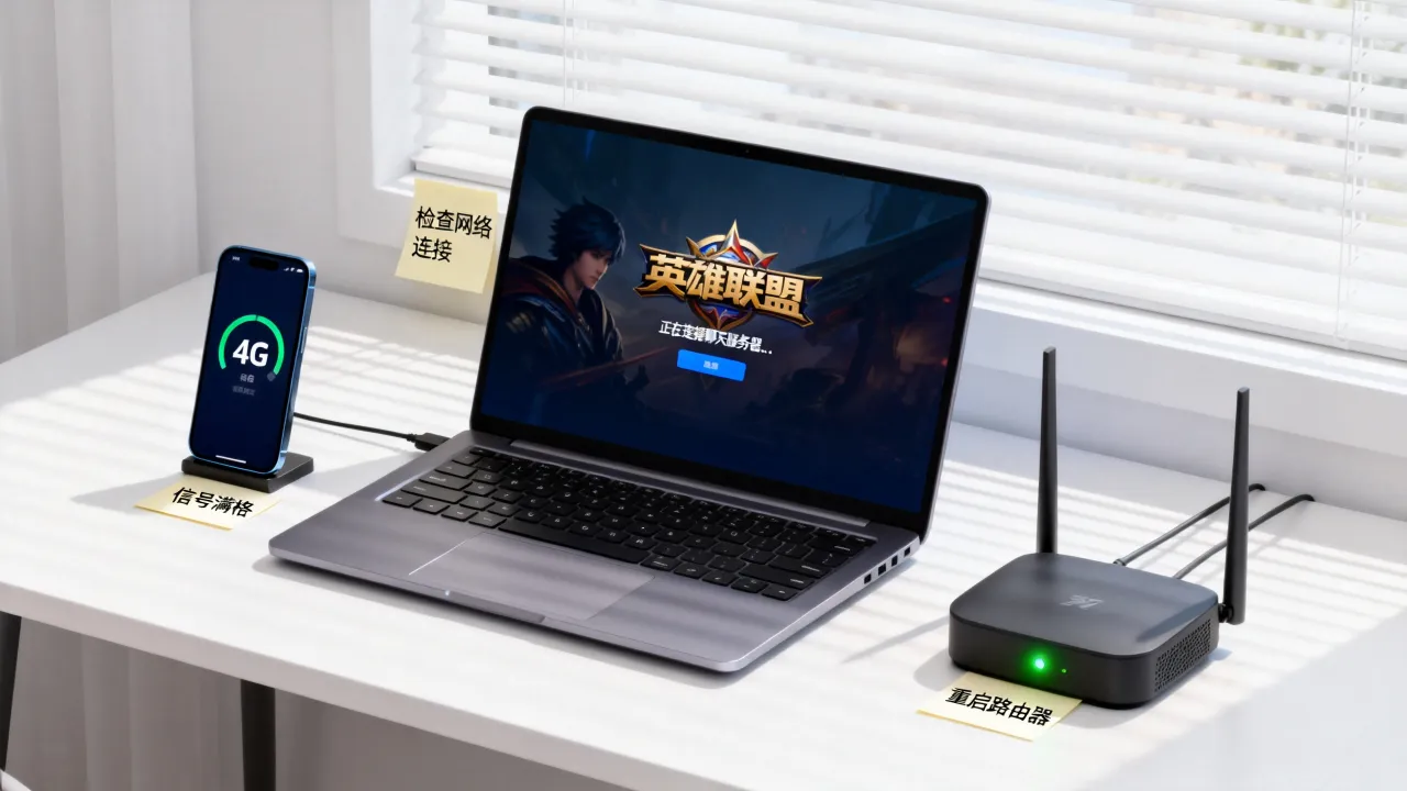 为什么lol一直在登录聊天服务器，一直连接不上怎么办？