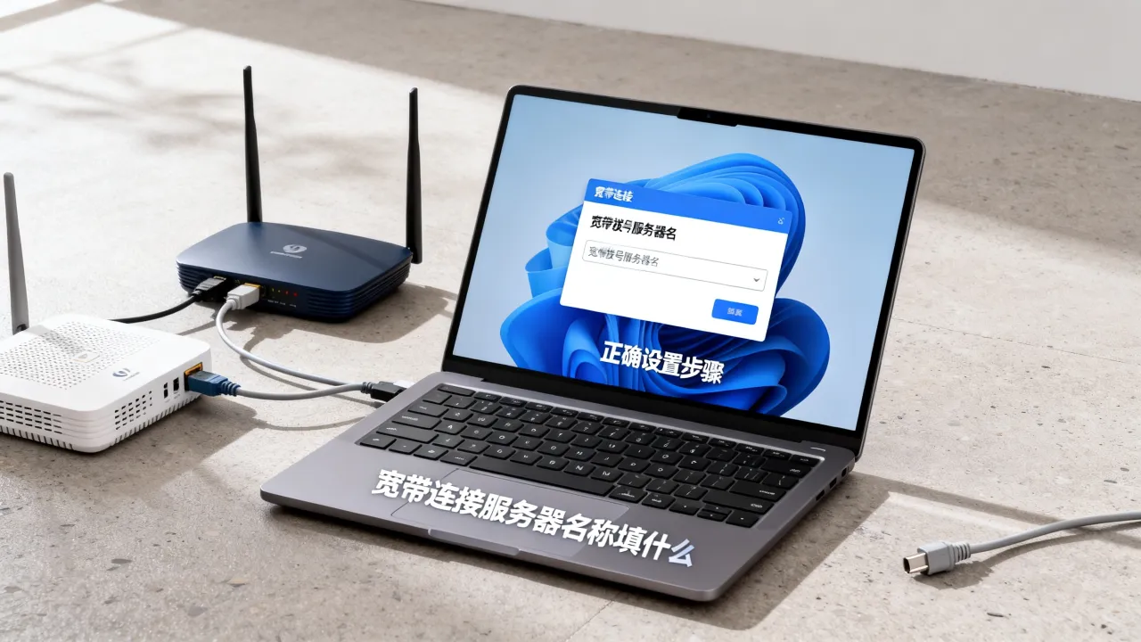 宽带拨号服务器名是什么？如何正确设置才能上网，宽带连接服务器名称填什么