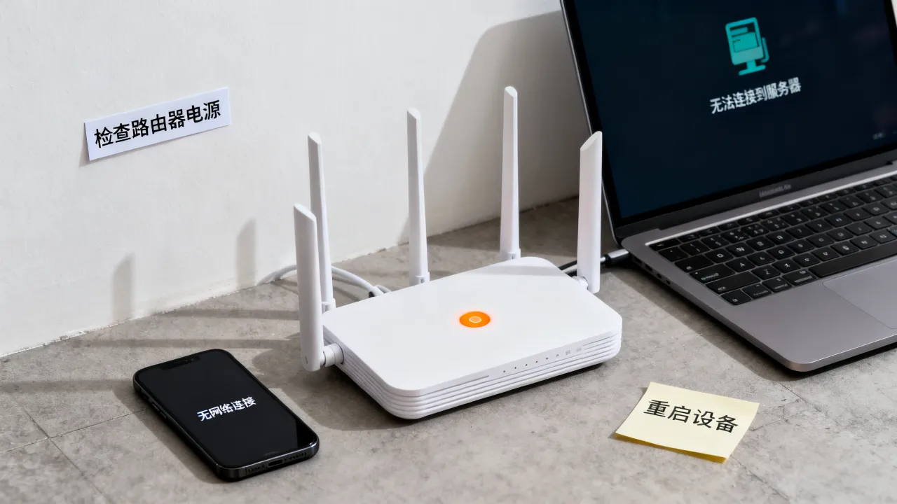 为什么wifi突然没有网络连接到服务器，怎么解决