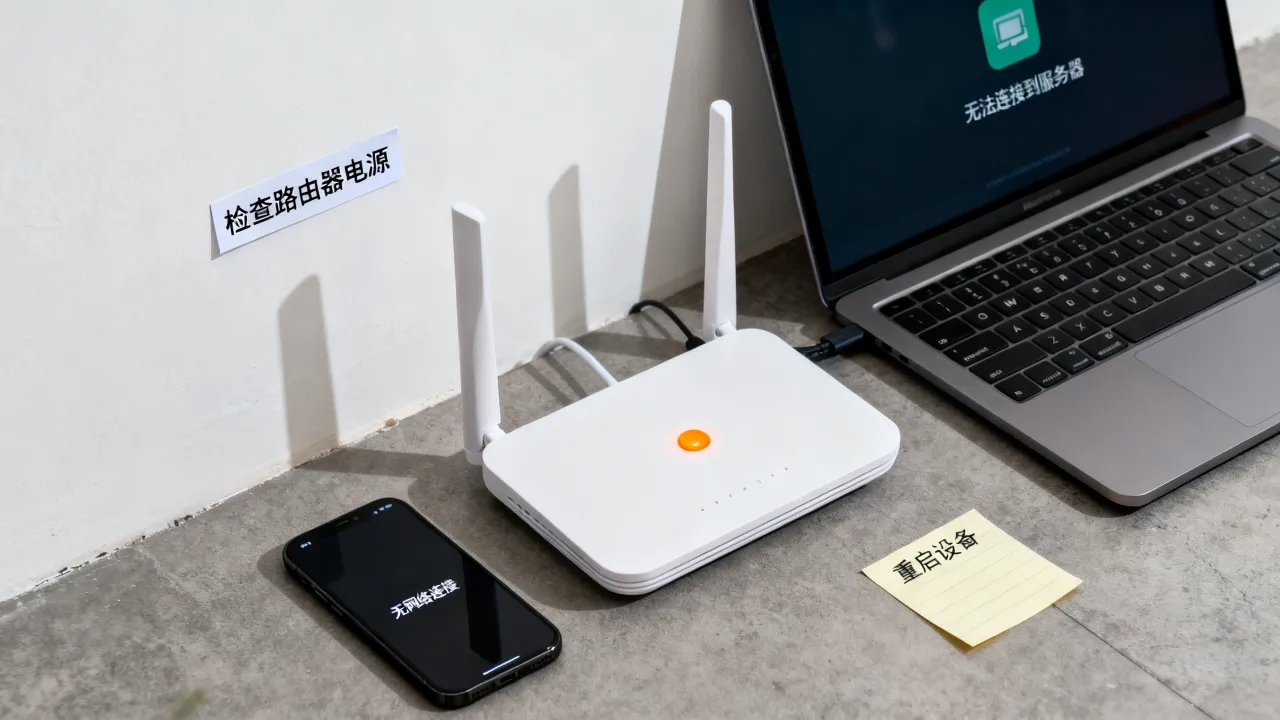 为什么wifi突然没有网络连接到服务器，怎么解决