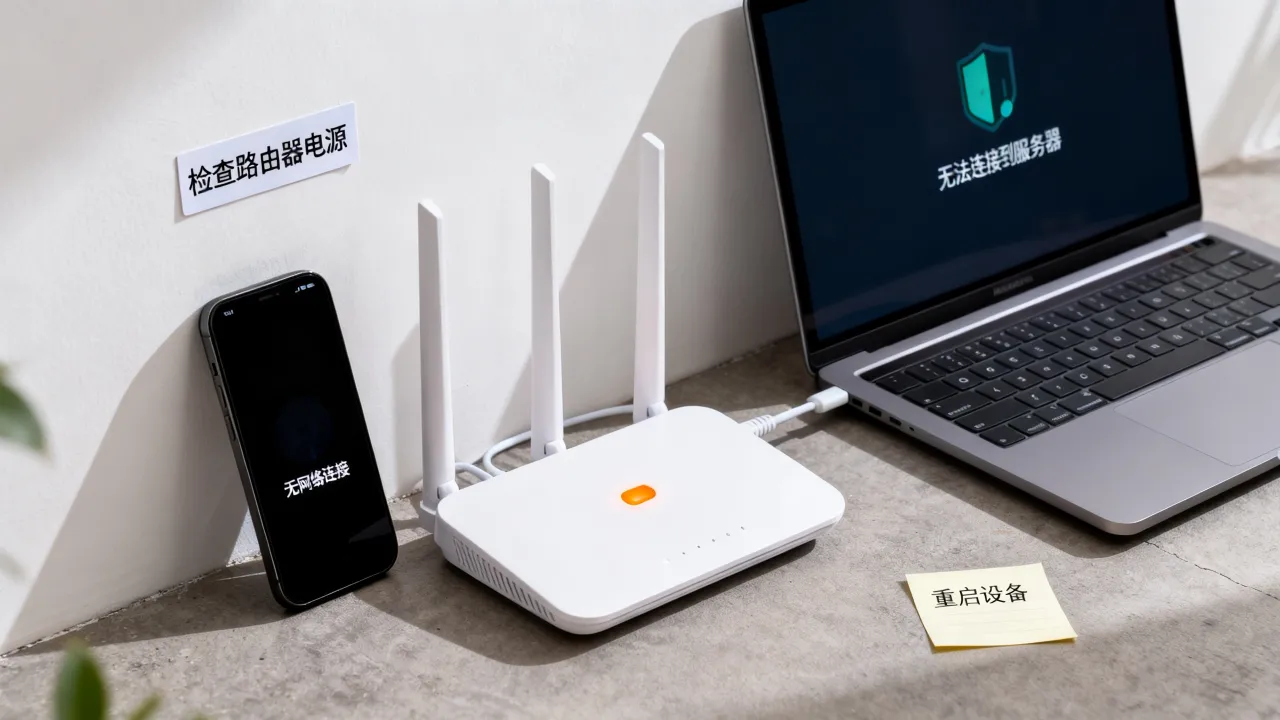 为什么wifi突然没有网络连接到服务器，怎么解决