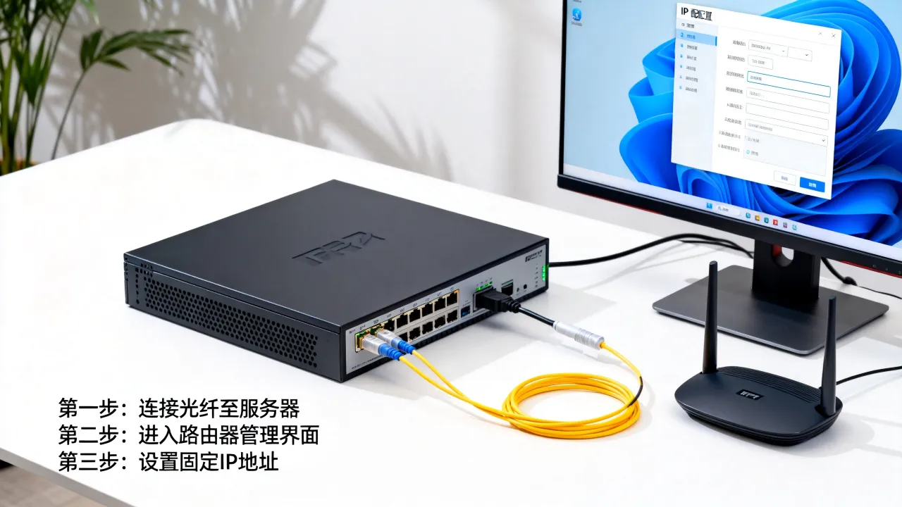 电信光纤宽带服务器IP怎么设置，固定IP地址配置教程