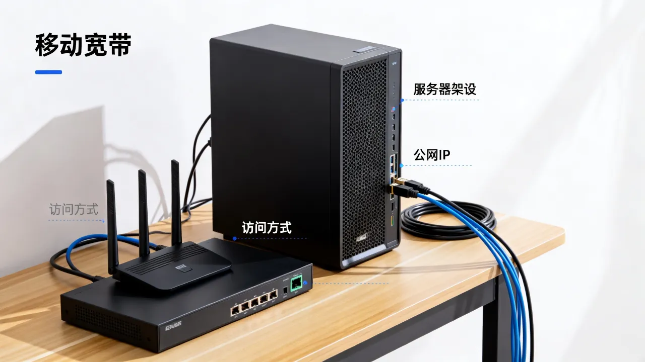 移动宽带架设服务器可行吗，没有公网IP怎么访问？