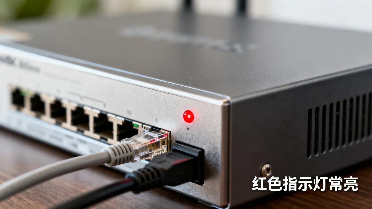 宽带服务器红色灯一直亮是什么原因，宽带服务器红色灯亮怎么办