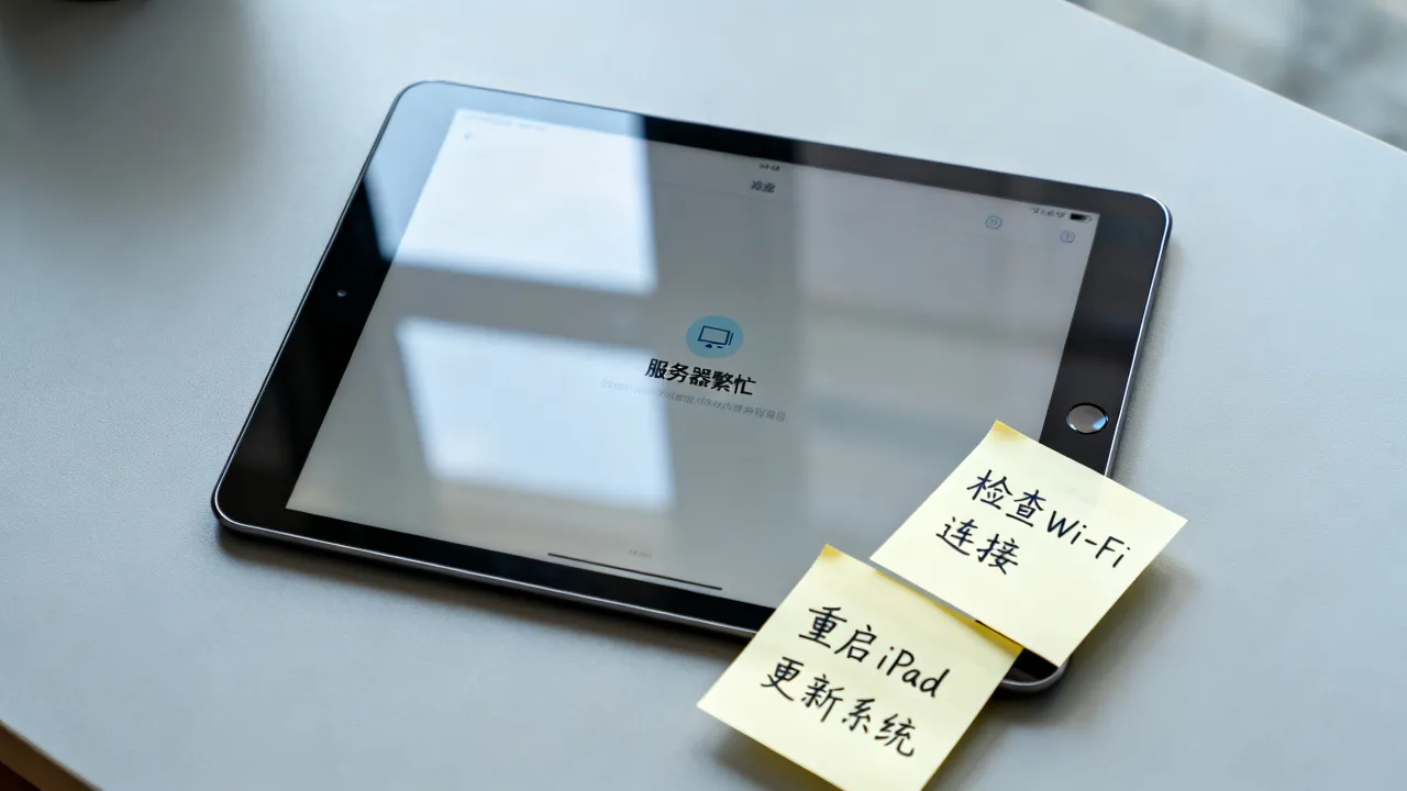 为什么iPad老是显示服务器繁忙，怎么解决频繁断连问题？
