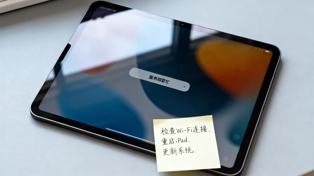 为什么iPad老是显示服务器繁忙，怎么解决频繁断连问题？