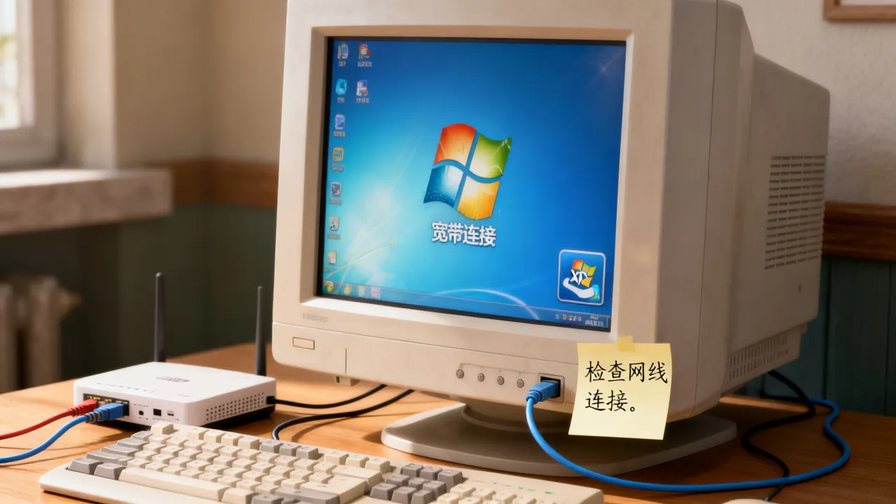 xp如何连上宽带连接网络连接服务器，xp系统宽带连接服务器失败怎么办