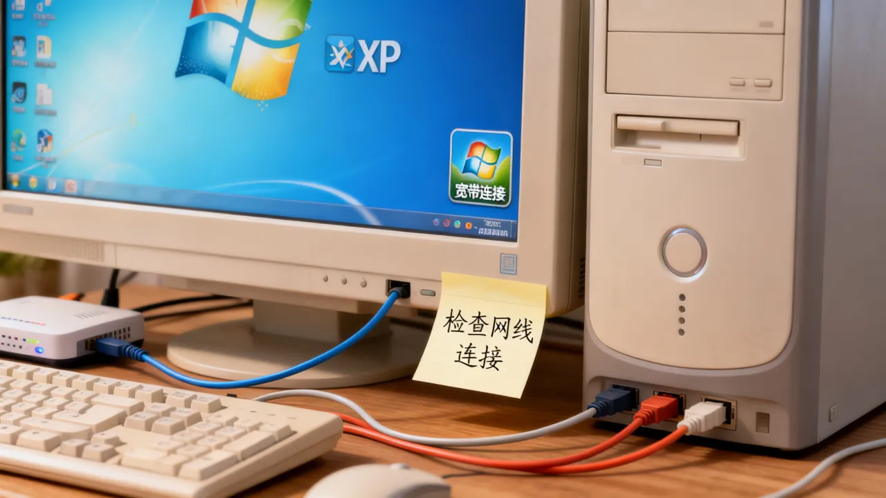 xp如何连上宽带连接网络连接服务器，xp系统宽带连接服务器失败怎么办