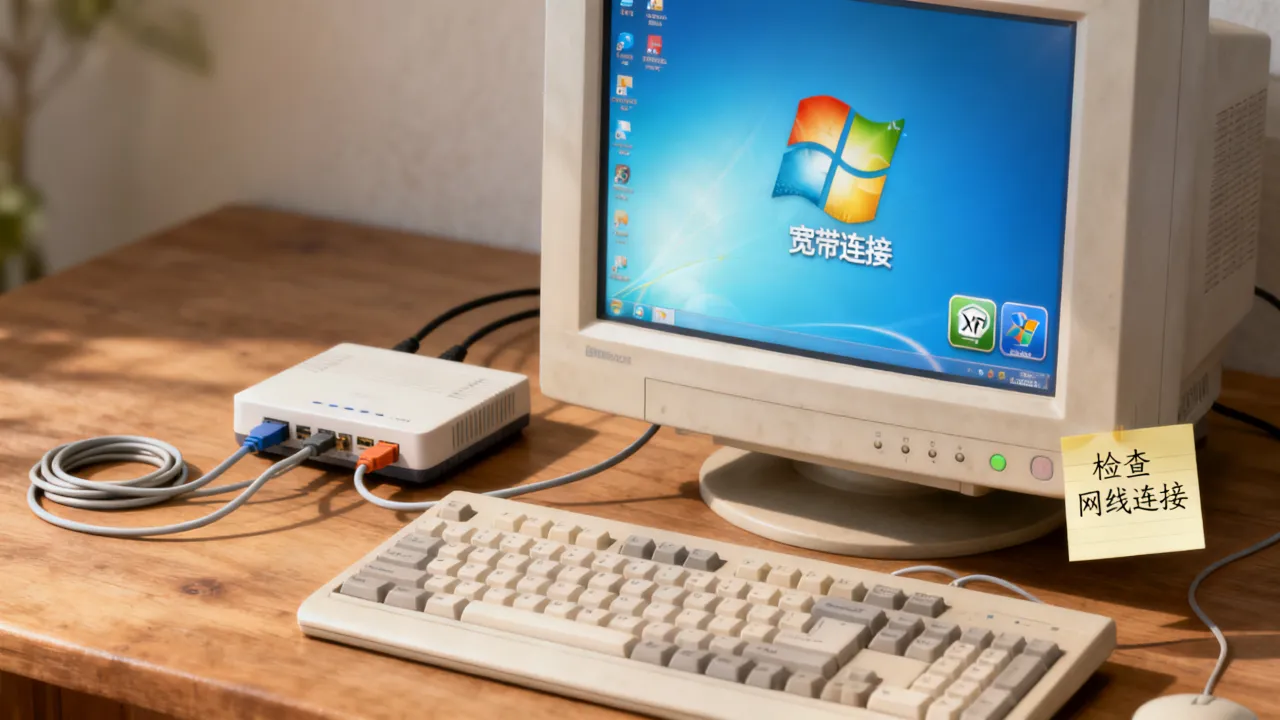 xp如何连上宽带连接网络连接服务器，xp系统宽带连接服务器失败怎么办
