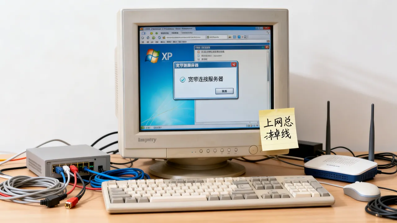 xp一开浏览器就提示宽带连接服务器,电脑上网总掉线怎么回事