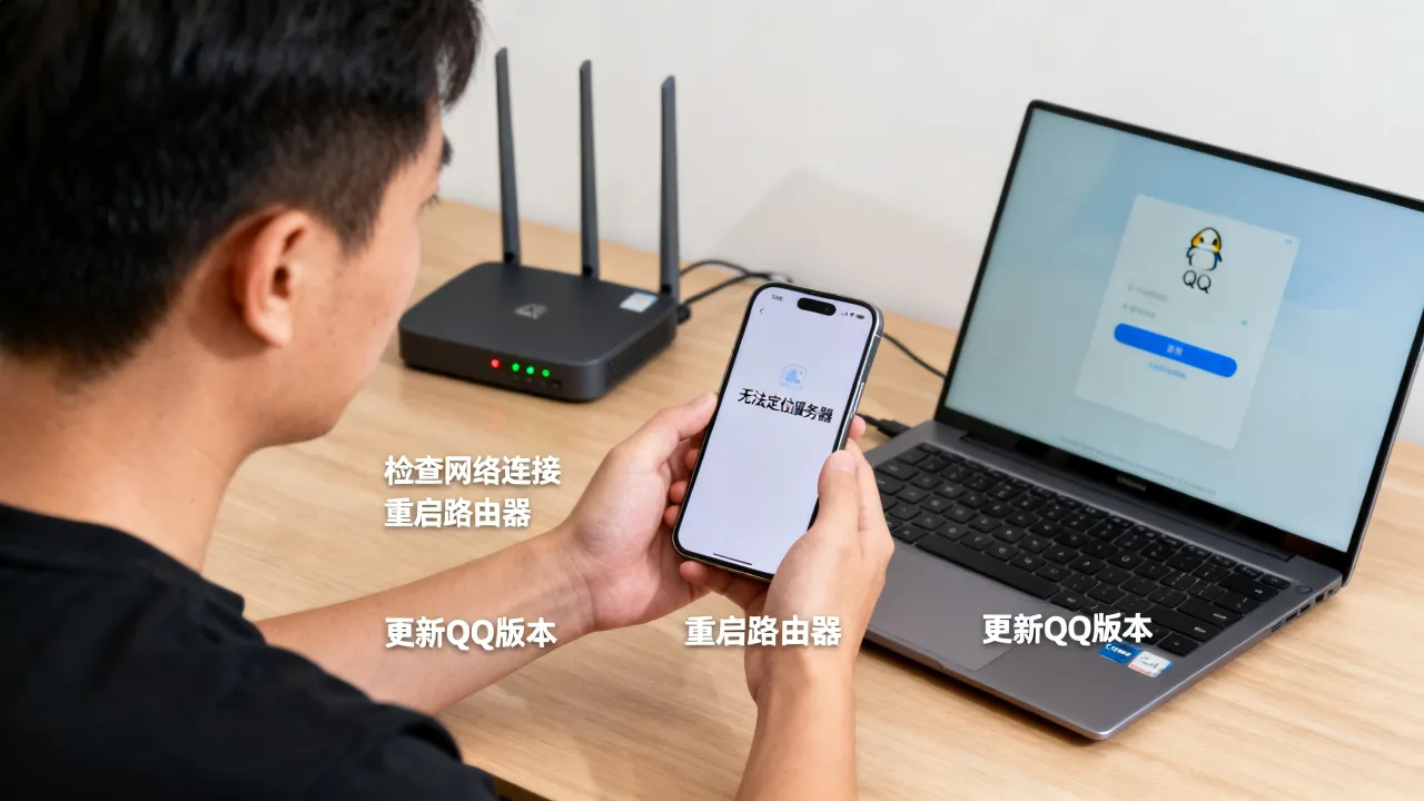 QQ里为什么无法定位服务器，无法定位服务器怎么解决？