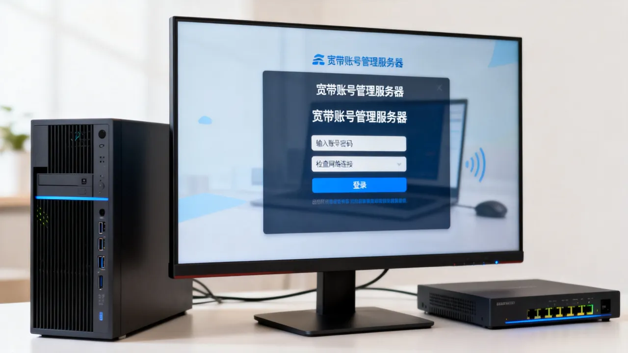 宽带账号管理服务器怎么登录？，登录不了怎么办