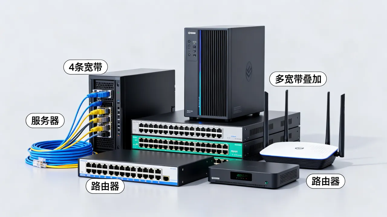 4条宽带用服务器吗，多宽带叠加需要什么硬件配置？