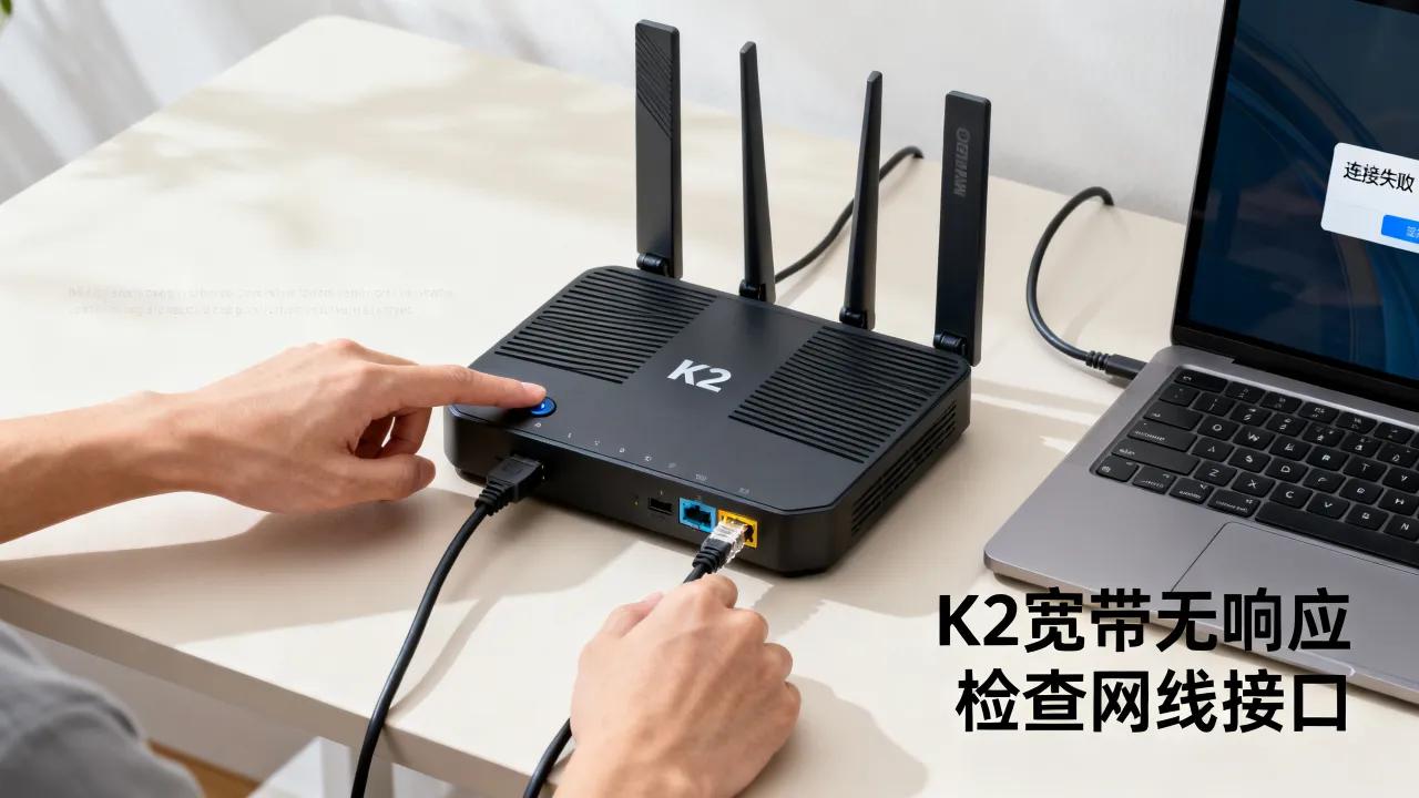 K2宽带服务器无响应怎么办，宽带连接不上是什么原因？