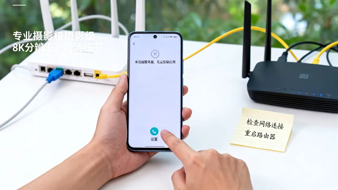 为什么下载app时显示未连接服务器，手机无法安装应用怎么办
