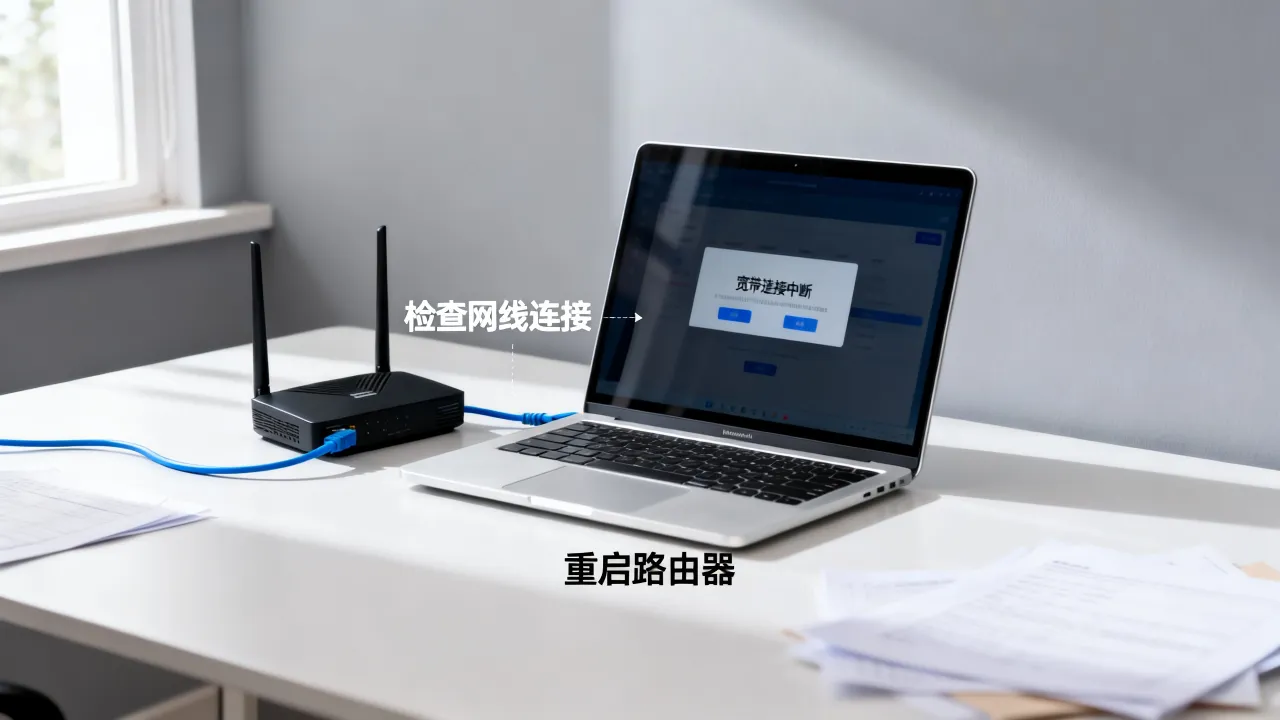 宽带服务器连接中断是什么原因，怎么解决？