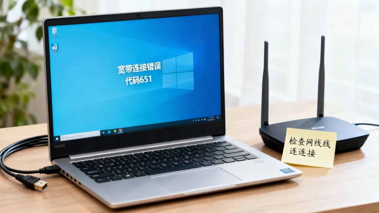 Win10电信宽带无法连接网络连接服务器怎么办，宽带连接错误代码651如何解决？