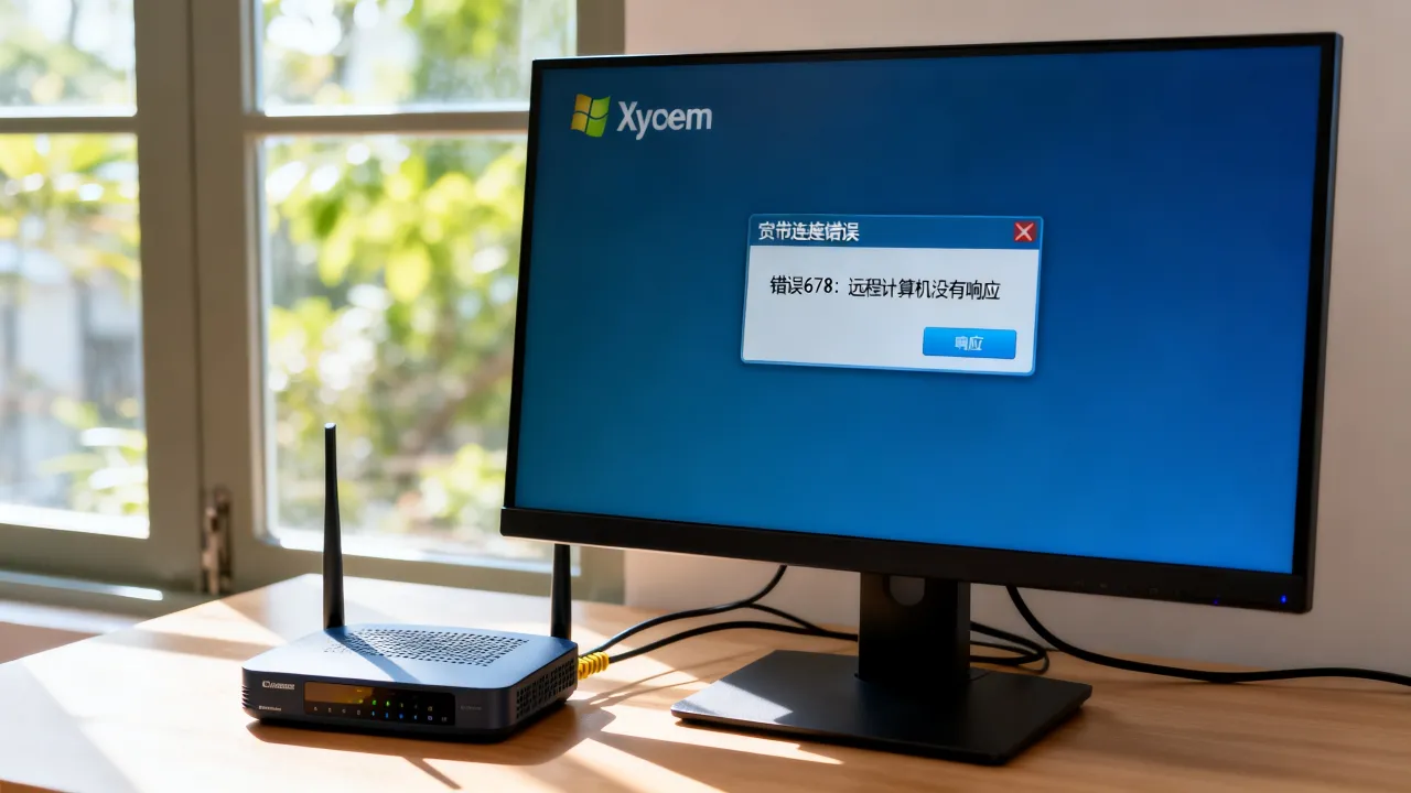 xp怎么出现宽带连接服务器，xp系统宽带连接错误提示怎么办