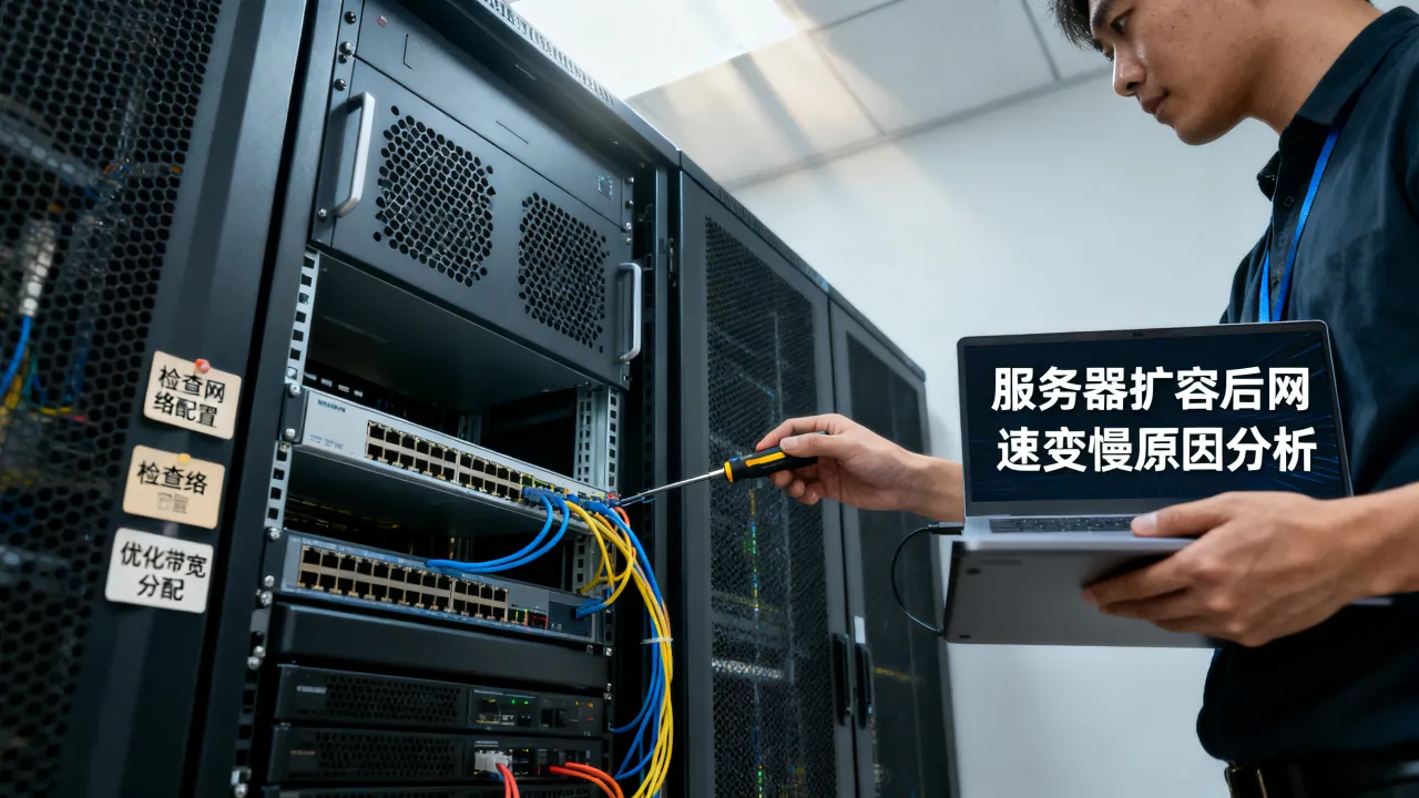 服务器扩容后网速变慢是什么原因，服务器扩容网速变慢怎么办