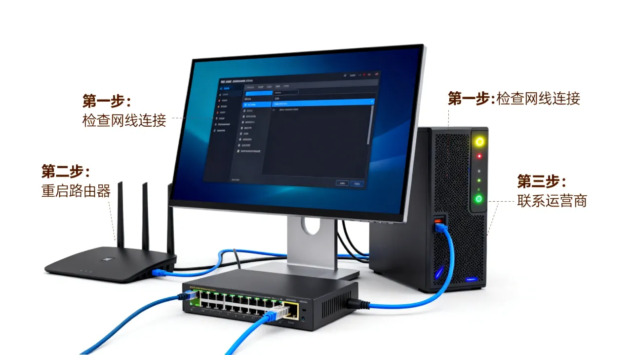 电脑服务器宽带怎么连,宽带连接不上服务器如何解决?