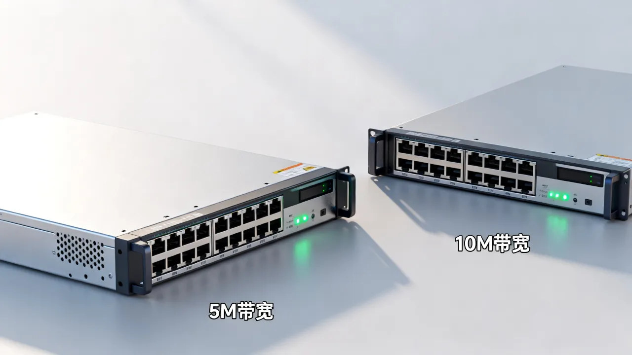 服务器宽带5m和10m的区别是什么，5M和10M带宽区别大吗