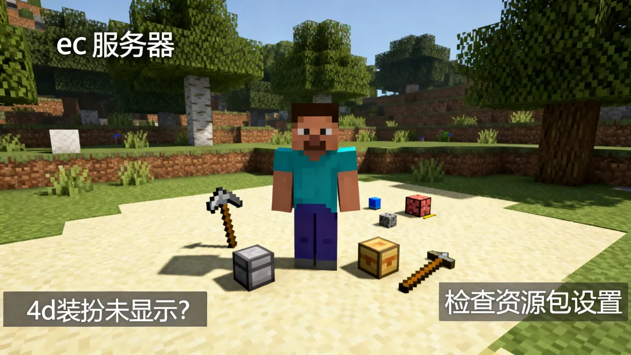 我的世界ec服务器4d装扮为什么显示不了,怎么解决 我的世界ec服务器4d装扮为什么显示不了,怎么解决