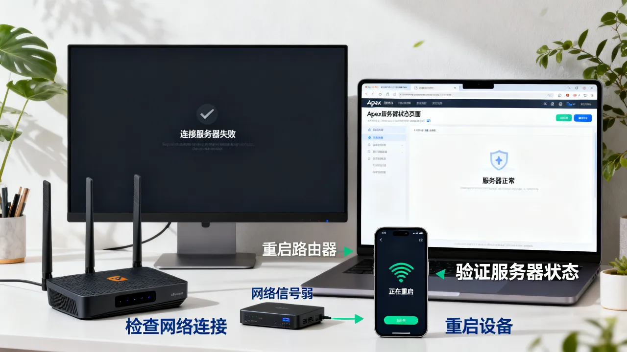 为什么apex链接不上服务器了，apex连接服务器失败怎么解决？