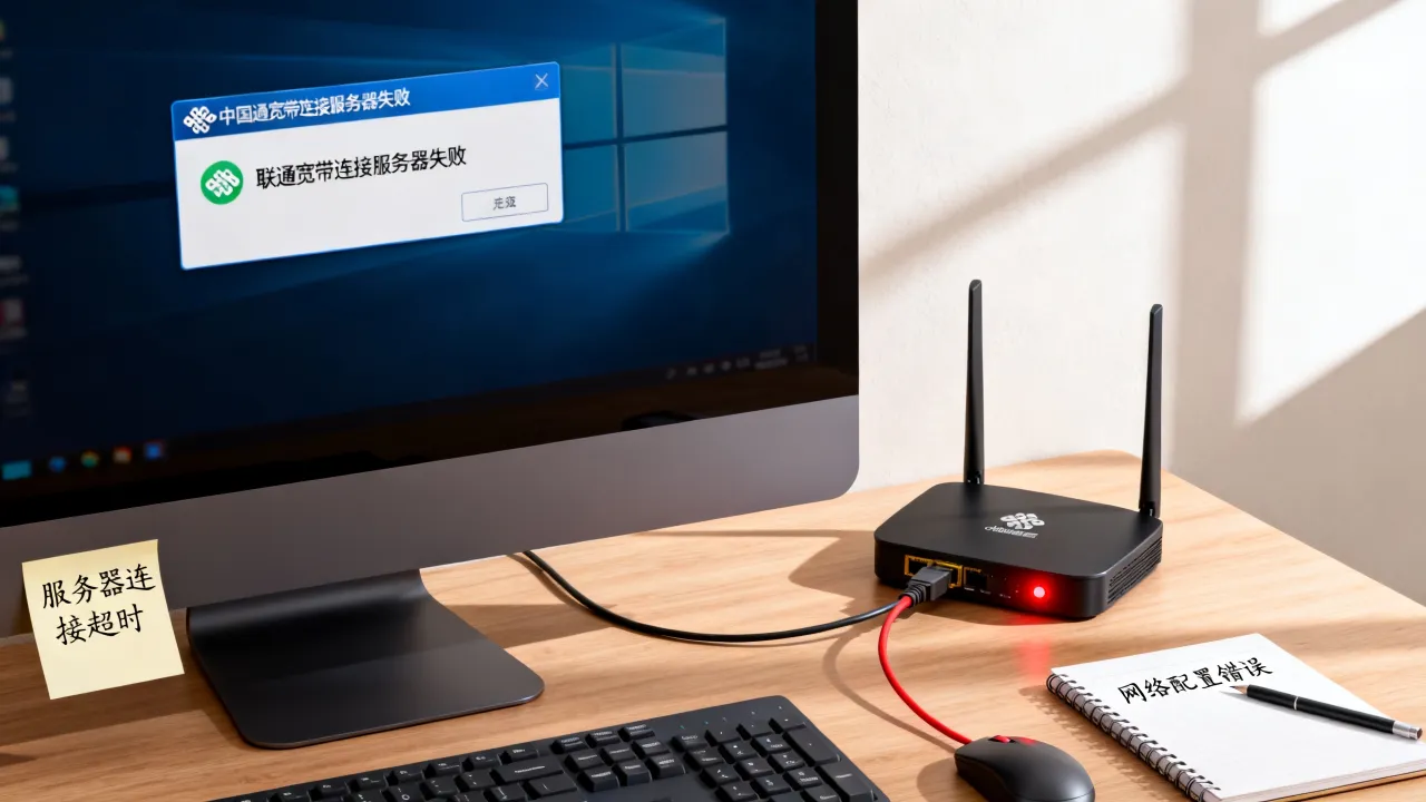 联通宽带卡在服务器怎么办，联通宽带连接服务器失败原因？