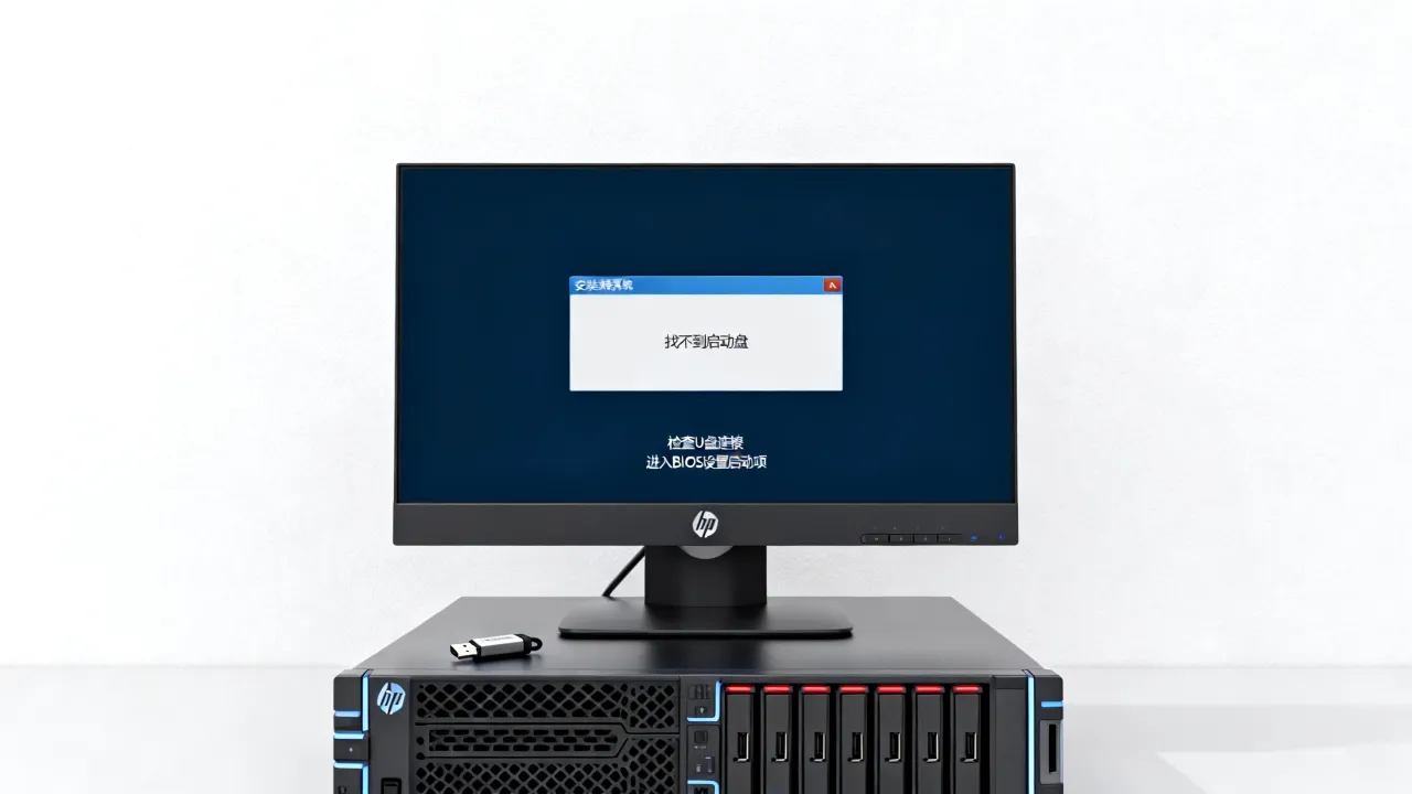 hp服务器为什么u盘装不上系统，安装系统时找不到启动盘怎么办