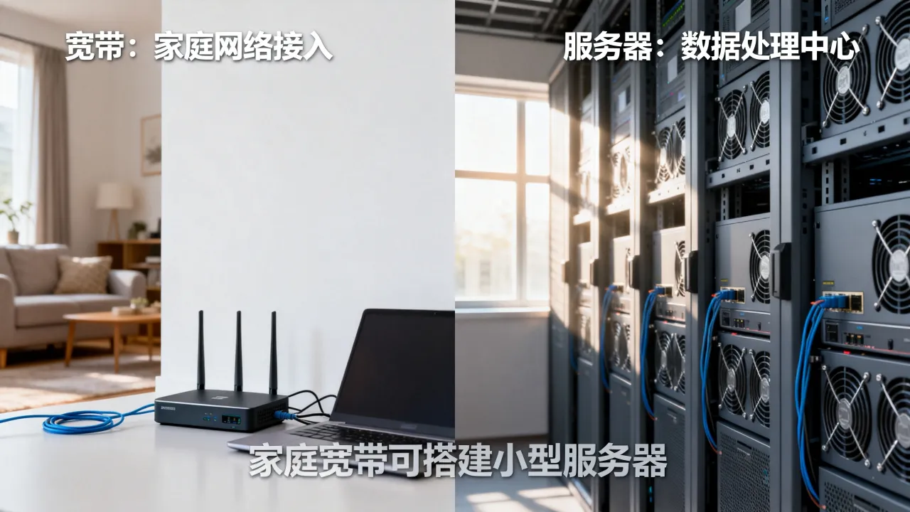 宽带和服务器有什么区别,家庭宽带能搭建服务器吗 宽带和服务器有什么区别,家庭宽带能搭建服务器吗